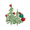 Imagen de Exquisito Pin Broches Árbol de Navidad Cascabel Navidad Multicolor Esmalte 1 Unidad