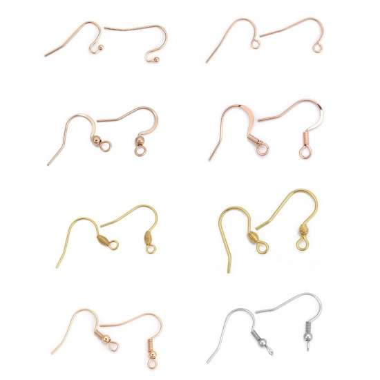 Изображение Stainless Steel Ear Wire Hooks Earring Multicolor With Loop