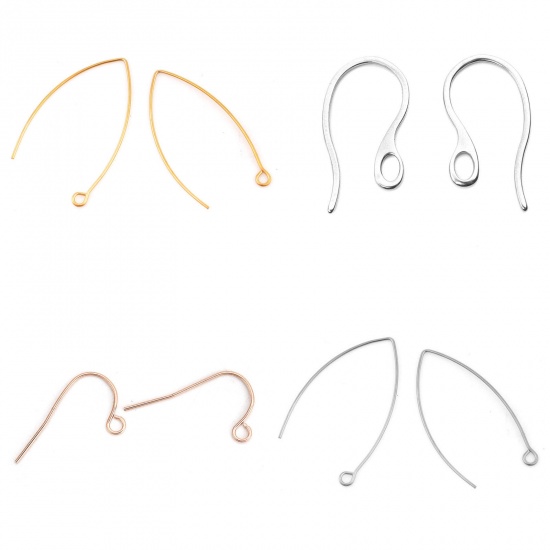 Изображение Stainless Steel Ear Wire Hooks Earring Multicolor With Loop