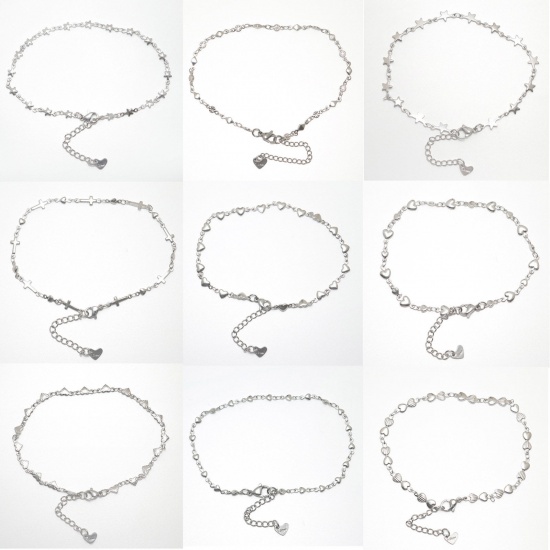 Picture of 304 Stainless Steel Ocean Jewelry Anklet Silver Tone Dolphin Animal 22.5cm(8 7/8") long, 1 Piece