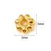 Immagine di Rame Perline 18K Oro riempito Fiore Circa 5mmx 5mm, Foro:Circa 1.4mm, 20 Pz