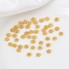 Immagine di Rame Perline 18K Oro riempito Fiore Circa 5mmx 5mm, Foro:Circa 1.4mm, 20 Pz