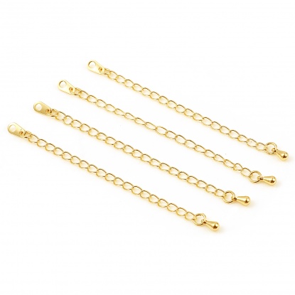 Picture of Copper Extender Chain 18K Real Gold Plated Plating 7.5cm, 5 PCs
