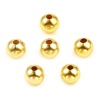 Picture of Copper Beads 18K Real Gold Plated Round Plating About 4mm Dia, Hole: Approx 1.4mm, 100 PCs