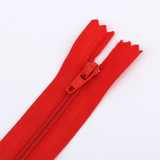 Imagen de Nylon Cierre de cremallera Rojo 20cm, 10 Unidades