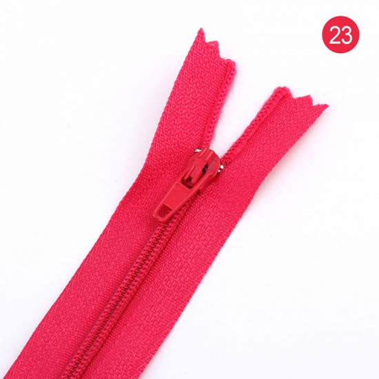 Imagen de Nylon Cierre de cremallera Ciruela Roja Profunda 20cm, 10 Unidades