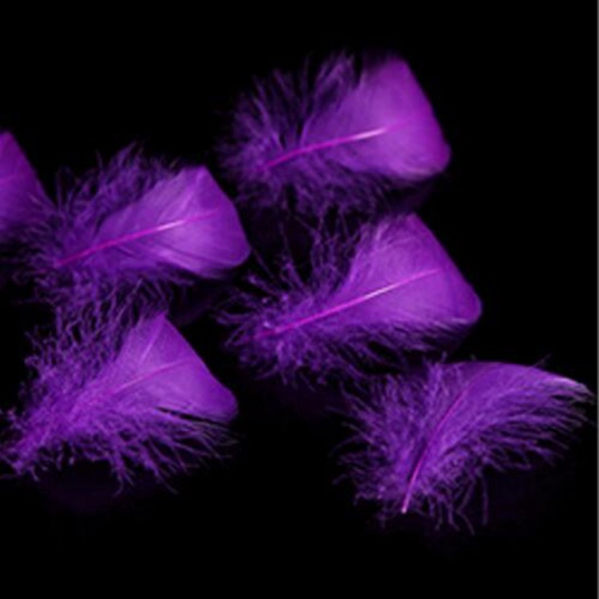 Picture of DIY Handmade Craft Materials Accessories Purple Feather 10cm - 7cm, 1 Packet (Approx 100 PCs/Packet)