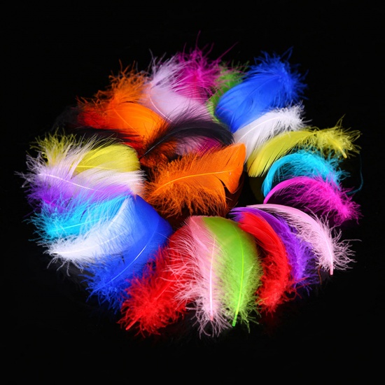 Picture of DIY Handmade Craft Materials Accessories At Random Feather 10cm - 7cm, 1 Packet (Approx 100 PCs/Packet)