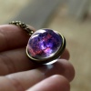 Picture of Necklace Antique Bronze Ball Galaxy Universe Glow In The Dark 50cm(19 5/8") long, 1 Piece