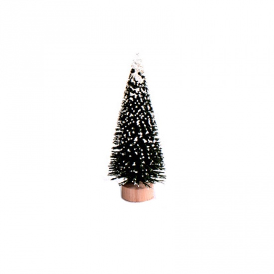 Bild von Dunkelgrün - Style4 Künstliche Schneeflocken Weihnachten Baum Weihnachten Dekoration Dekoration Weihnachten Grün Silber Minibaum