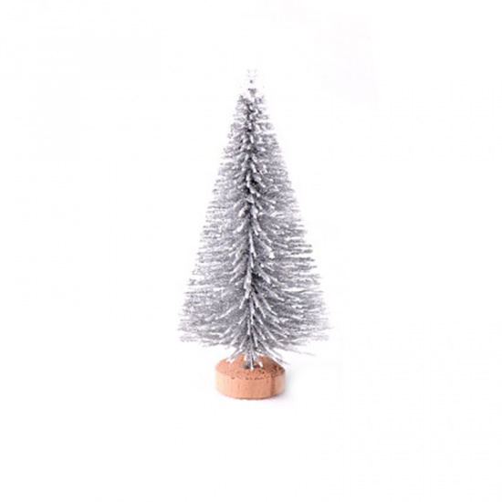 Bild von Silber - Style5 Künstliche Schneeflocken Weihnachten Baum Weihnachten Dekoration Dekoration Weihnachten Grün Silber Minibaum