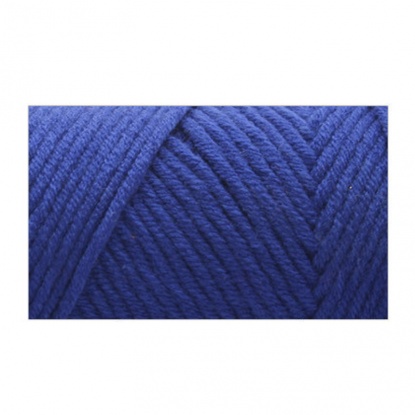 Image de Fil à Tricoter Super Doux en Coton Mélangé Bleu 1 Pelote
