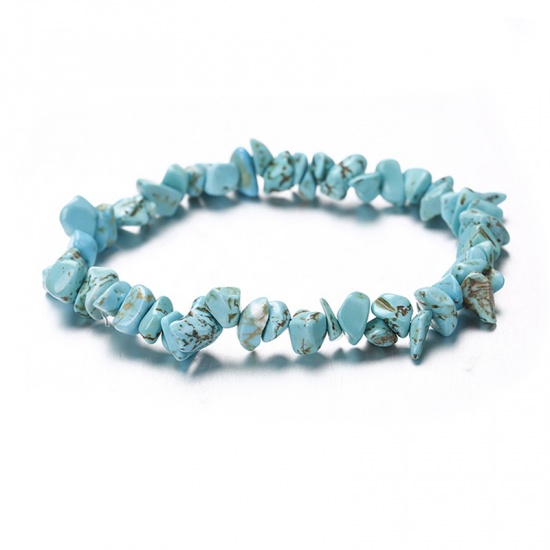 Image de Bracelets en Turquoise Bleu ( Naturel ) 22cm long, 1 Pièce