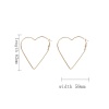 Picture of Stainless Steel Hoop Earrings Gold Plated Heart 62mm x 59mm, 1 Pair