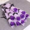 Picture of Soap Artificial Rose Flower Home Decoration Purple 27cm - 28cm long, 1 Piece