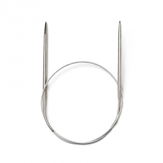 Picture of 1.7mm Stainless Steel Circular Circular Knitting Needles 43cm(16 7/8") long, 1 Pair