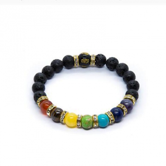 Immagine di Pietra Yoga Bracciali Delicato bracciali delicate braccialetto in rilievo Multicolore 19cm Lunghezza, 1 Pz