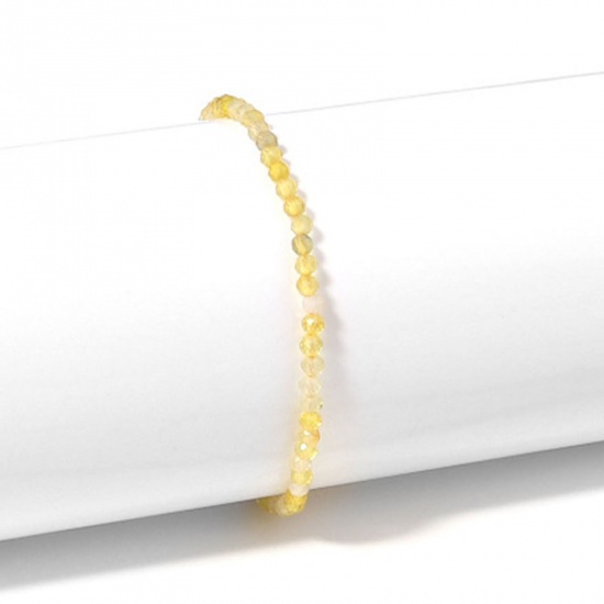 Image de Bracelets Raffinés Bracelets Délicats Bracelet de Perles en Olivine Élégant ( Naturel ) Doré Jaune A Facettes 22cm Long, 1 Pièce
