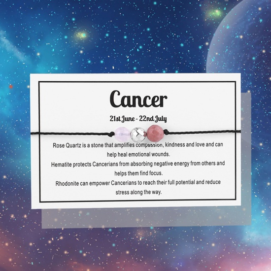 Immagine di Gemma Braccialetti Intrecciati Costellazione Cancro Regolabile 30cm Lunghezza, 1 Pz