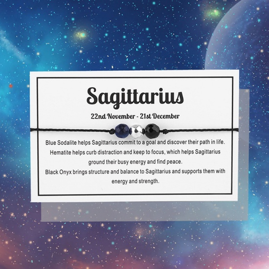 Immagine di Gemma Braccialetti Intrecciati Costellazione Sagittario Regolabile 30cm Lunghezza, 1 Pz