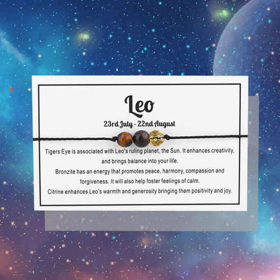 Immagine di Gemma Braccialetti Intrecciati Costellazione Leone Regolabile 30cm Lunghezza, 1 Pz