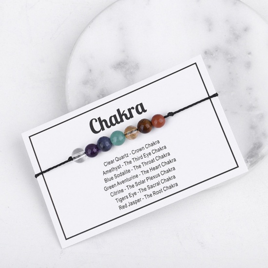 Immagine di Gemma Stile Bohemien Braccialetti Intrecciati Multicolore Regolabile 30cm Lunghezza, 1 Pz