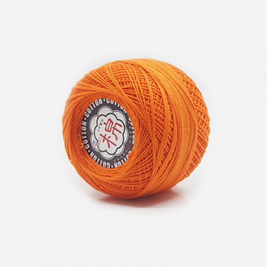 Image de Fil à Tricoter Super Doux en Coton Orange 1 Pelote
