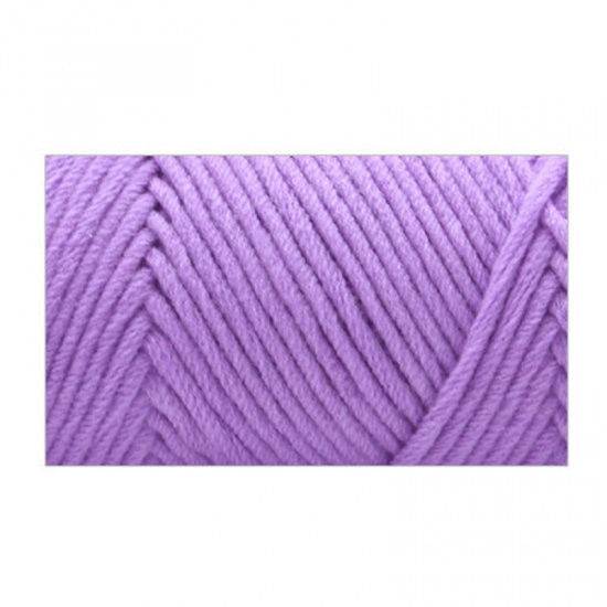 Image de Fil à Tricoter Super Doux en Coton Mélangé Violet 1 Pelote
