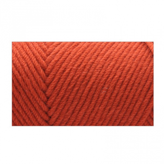 Image de Fil à Tricoter Super Doux en Coton Mélangé Rouge Orangé 1 Pelote