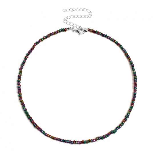 Picture of Boho Chic Bohemia Beaded Necklace Handmade 38cm(15") long, 1 Piece