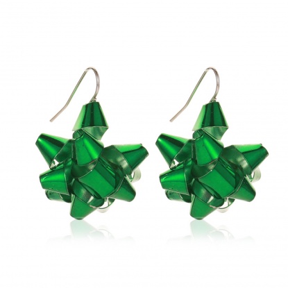 Immagine di Christmas Earrings Green Flower 33mm, 1 Pair
