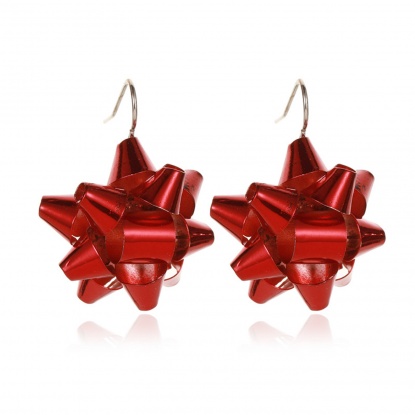 Immagine di Christmas Earrings Red Flower 33mm, 1 Pair