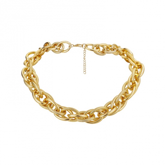 Picture of Aluminum Choker Necklace Gold Plated 40cm(15 6/8") long, 1 Piece