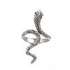Picture of Open Adjustable Rings Antique Silver Color Snake Animal 18.1mm(US Size 8), 1 Piece