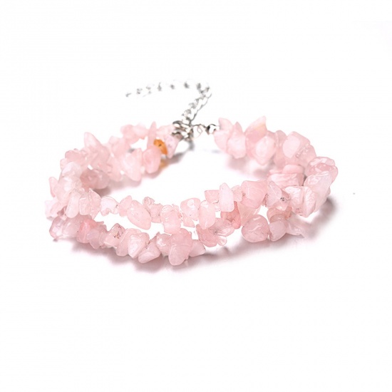 Picture of Crystal Boho Chic Bohemia ( Natural ) Bracelets Light Pink 22cm(8 5/8") long, 1 Piece