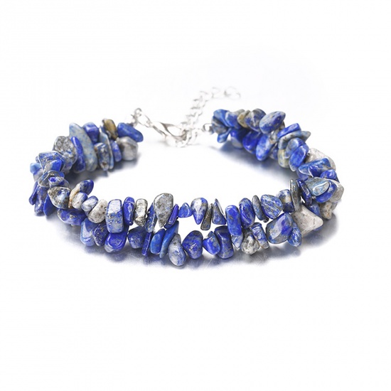 Picture of Lapis Lazuli Boho Chic Bohemia ( Synthetic ) Bracelets Blue 22cm(8 5/8") long, 1 Piece