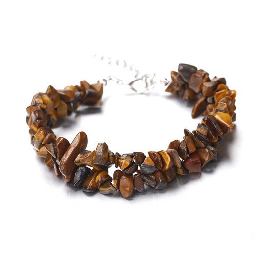 Picture of Tiger's Eyes Boho Chic Bohemia ( Natural ) Bracelets Brown 22cm(8 5/8") long, 1 Piece