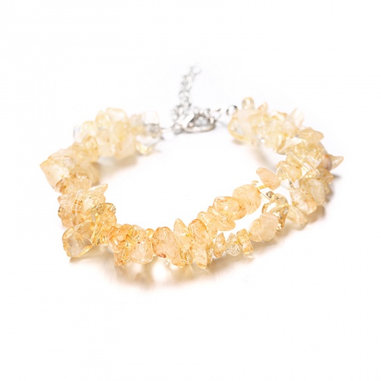 Picture of Crystal Boho Chic Bohemia ( Synthetic ) Bracelets Yellow 22cm(8 5/8") long, 1 Piece