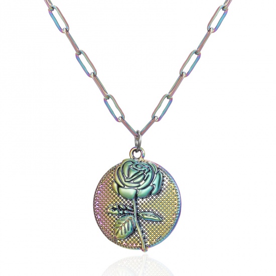 Picture of Birth Month Flower Necklace Multicolor Rose Flower June 46cm(18 1/8") long, 1 Piece