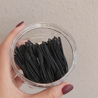 Picture of Fabric Hair Ties Band Black 3.8cm Dia., 1 Box ( 20PCs/Box)