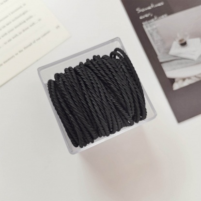 Picture of Fabric Hair Ties Band Black 3.8cm Dia., 1 Box ( 50PCs/Box)