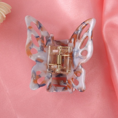 Bild von Acryl Haarklammer Livid Schmetterling Gefälle Tie-Dye 6cm x 4.5cm, 1 Stück