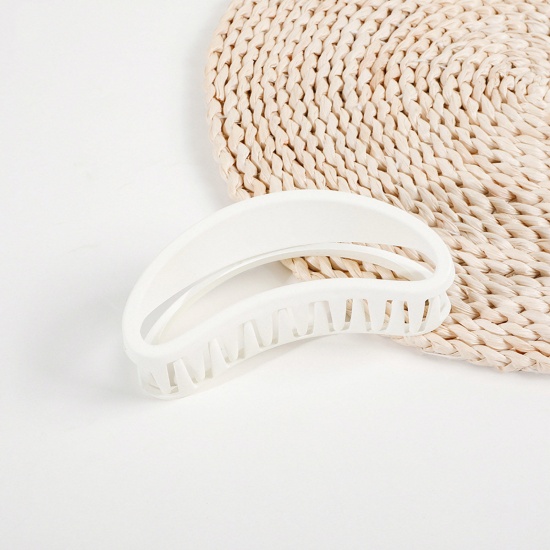 Bild von ABS Ins Stil Haarspangen Klammern Milch Weiß Halbmond 13cm x 6cm, 1 Stück