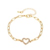Immagine di San Valentino San Valentino Oro Placcato Cuore Trasparente Strass 18cm Lunghezza, 1 Pz