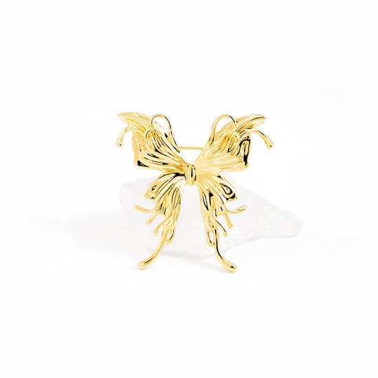 Immagine di Insetto Spilla Farfalla Oro Placcato 4.5cm x 4.5cm, 1 Pz