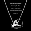 Bild von Edelstahl Halskette Silberfarbe Weihnachten Rentier Hohl 52cm lang, 1 Strang