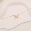 Picture of Hypoallergenic Natural Pastoral Insect 18K Gold Plated Transparent Clear Copper & Cubic Zirconia Rolo Chain Butterfly Animal Micro Pave Pendant Necklace For Women Anniversary 45cm(17 6/8") long, 1 Piece