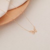 Picture of Hypoallergenic Natural Pastoral Insect 18K Gold Plated Transparent Clear Copper & Cubic Zirconia Rolo Chain Butterfly Animal Micro Pave Pendant Necklace For Women Anniversary 45cm(17 6/8") long, 1 Piece