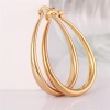 Picture of Hypoallergenic Simple & Casual Simple 18K Gold Plated Copper U-shaped Hoop Earrings For Women 4.4cm x 3.4cm, 1 Pair