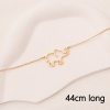 Picture of Eco-friendly Stylish Simple 18K Real Gold Plated 304 Stainless Steel Link Cable Chain Elephant Animal Hollow Pendant Necklace For Women 41cm(16 1/8") long, 1 Piece